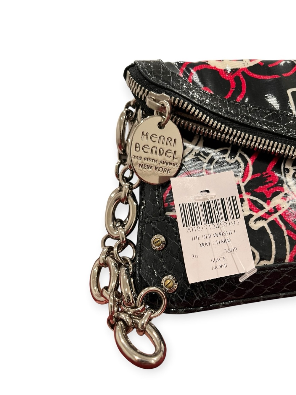 Henri Bendel RARE "The Deb" Graffiti / 712 Print Wristlet Clutch NWT - Picture 3 of 8
